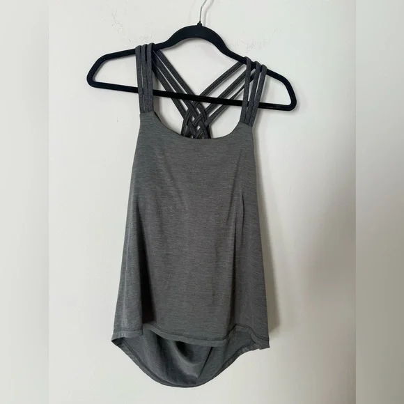 Like New Prana Waterfall Criss Cross Built in Bra Scoop Back Workout Tank - Picture 11 of 14